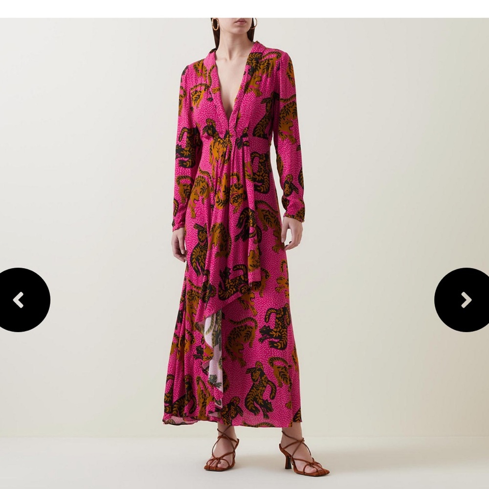 🐆 Farm Rio Pink Leopards Maxi Dress🐆